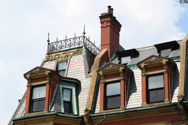 Roofline details of Robert G. Shaw House (1876). Boston, MA.