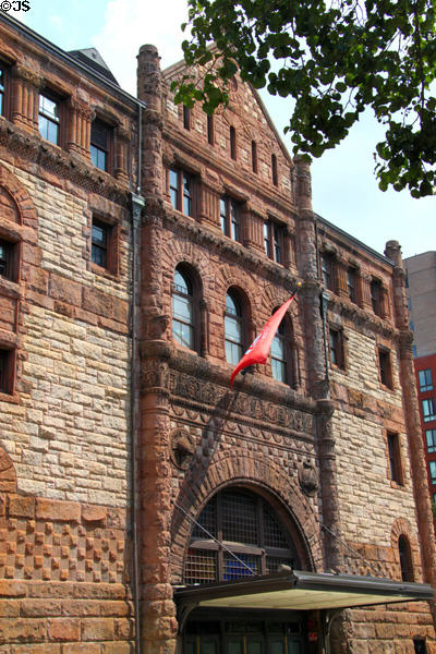 Facade of Boston's First Spiritual Temple (aka Exeter Street Theatre). Boston, MA.