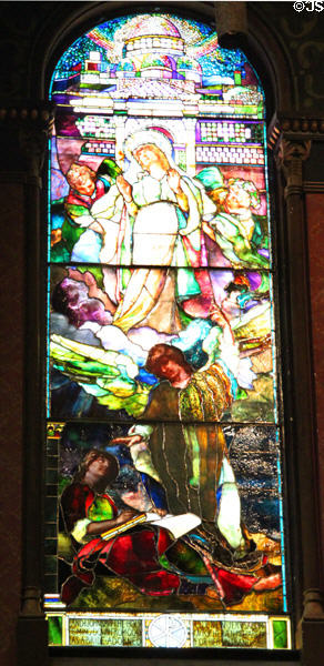 Stained glass window (c1870s) of St John by John La Farge at Trinity Church. Boston, MA.
