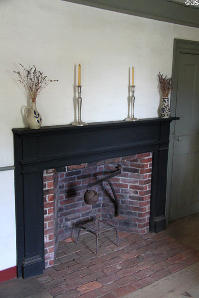 Fireplace in Hartwell Tavern at Minute Men National Historical Park. Concord, MA.
