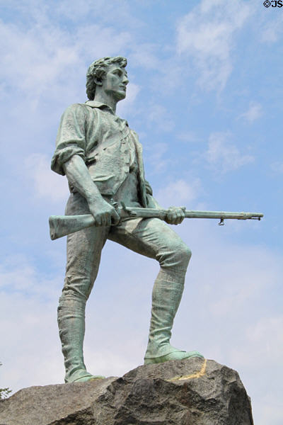Minuteman statue (1900) by Henry H. Kitson on Lexington Battle Green. Lexington, MA.