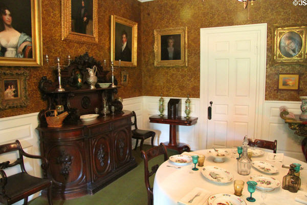 Dining room at Longfellow National Historic Site. Cambridge, MA.