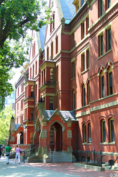 Matthews Hall (1871) at Harvard College. Cambridge, MA.