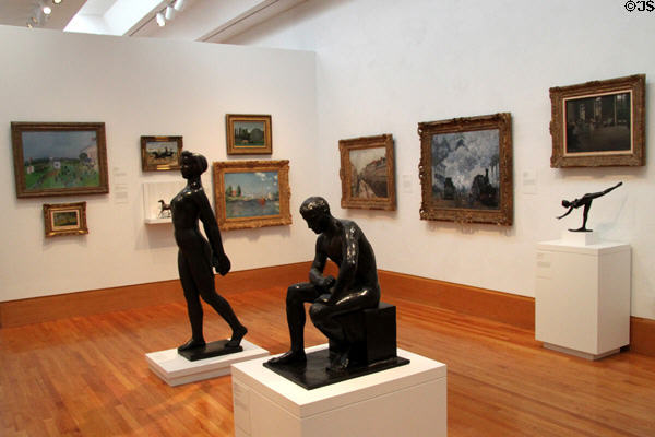French Impressionist & sculpture gallery at Harvard Art Museums. Cambridge, MA.