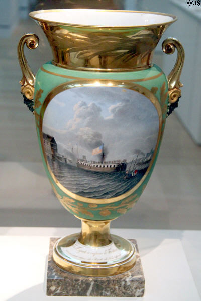 USS Constitution vs HMS Gueriere vase (c1817) attrib. to Pierre Louis Dagoty at Peabody Essex Museum. Salem, MA.