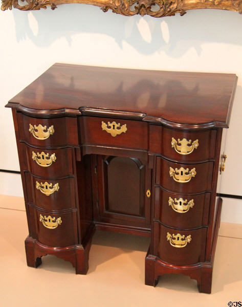 Bureau table (1740-50) from Salem or Boston at Peabody Essex Museum. Salem, MA.