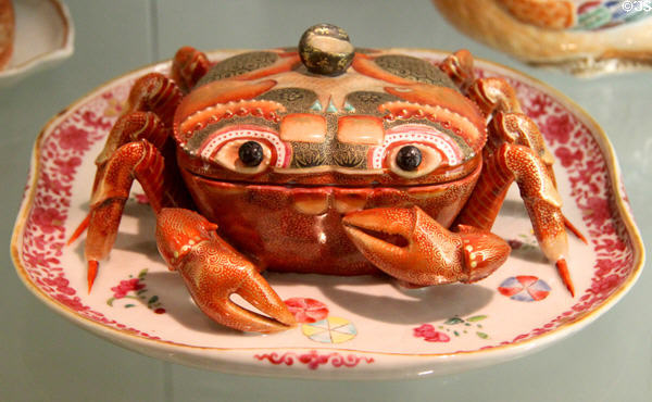 Chinese export crab tureen (1740-50) at Peabody Essex Museum. Salem, MA.