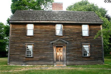John Adams birthplace (1735) who became second American President. Quincy, MA. Style: New England colonial.