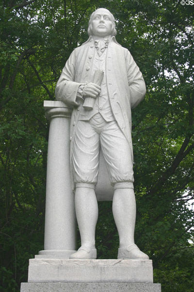 Statue of John Adams - farmer, lawyer, patriot, diplomat, first Vice President, second US President. Quincy, MA.