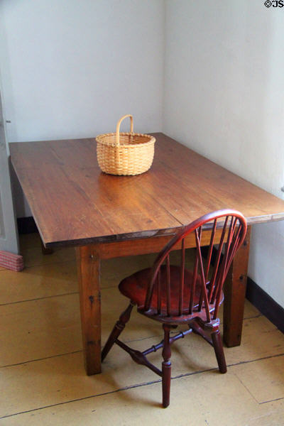 Table & chair at John Quincy Adams birthplace. Quincy, MA.