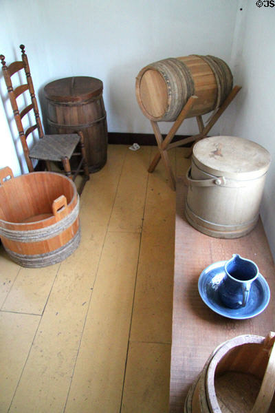 Storage vessels at John Quincy Adams birthplace. Quincy, MA.
