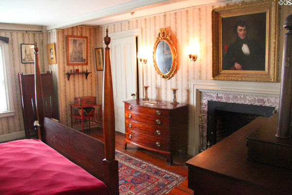 Brooks Adams' Bedroom at Peacefield Old House. Quincy, MA.