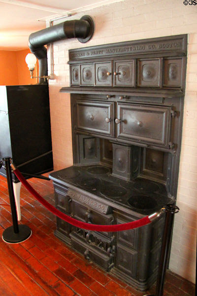 Walker 50 stove & oven by Walker & Pratt Manuf. Co. Boston in kitchen at Peacefield. Quincy, MA.
