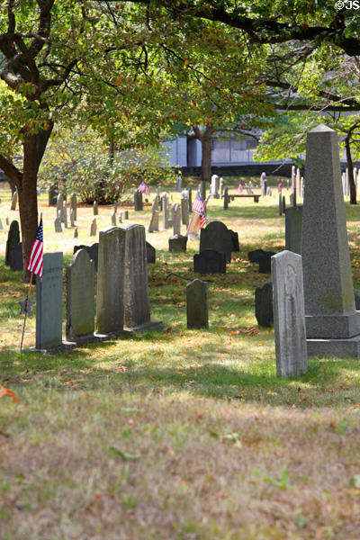 Hancock Cemetery (used until 1854) resting place of Colonists & Patriots. Quincy, MA.