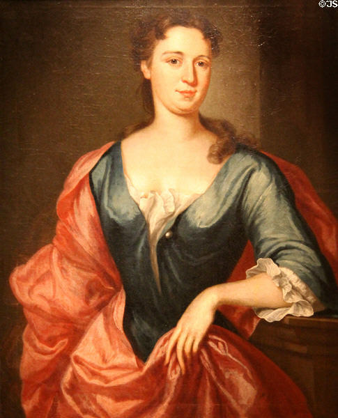 Mrs. Tyng portrait (1729) by John Smibert at Museum of Fine Arts. Boston, MA.