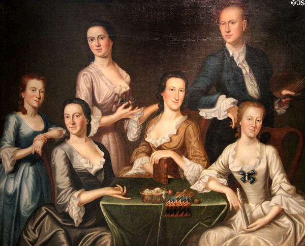 Greenwood-Lee Family portrait (c1747) by John Greenwood at Museum of Fine Arts. Boston, MA.
