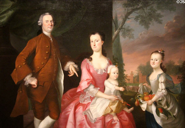 Isaac Winslow & His Family portrait (1755) by Joseph Blackburn at Museum of Fine Arts. Boston, MA.