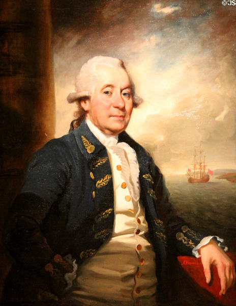 A Commander in the East India Company portrait (1786) by Mather Brown at Museum of Fine Arts. Boston, MA.