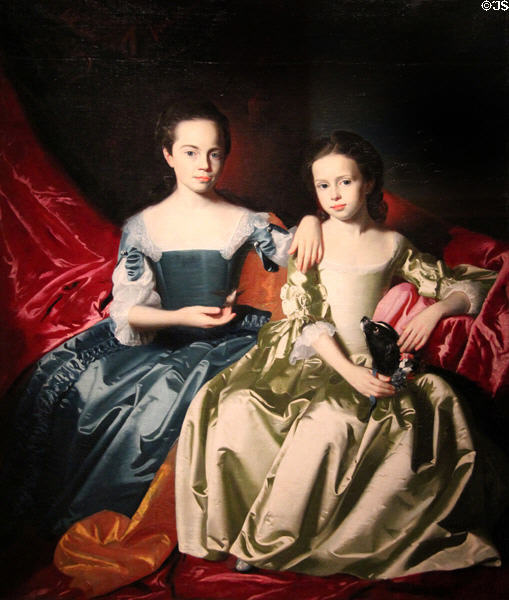 Mary & Elizabeth Royall portrait (c1758) by John Singleton Copley at Museum of Fine Arts. Boston, MA.