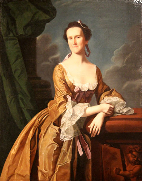 Mrs. John Amory (Katherine Greene) portrait (c1763) by John Singleton Copley at Museum of Fine Arts. Boston, MA.