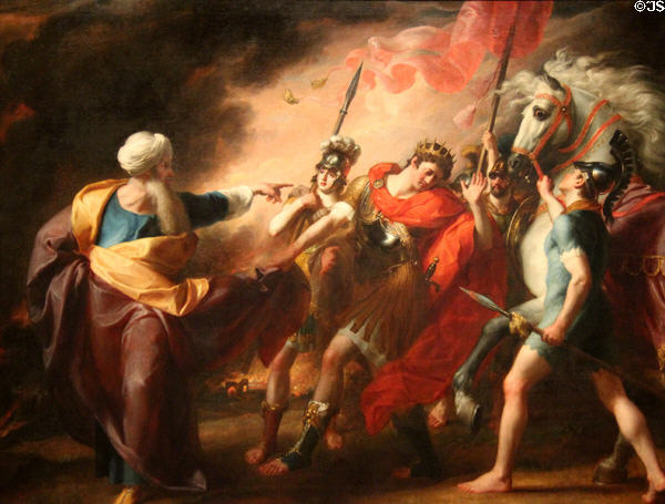 Saul Reproved by Samuel painting (1798) by John Singleton Copley at Museum of Fine Arts. Boston, MA.