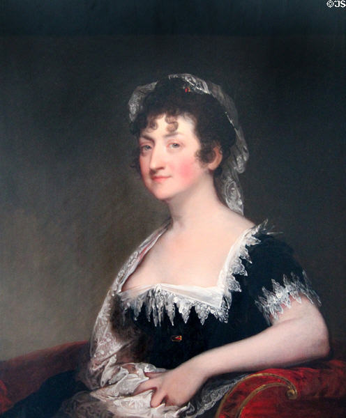Mrs. James Swan (Hepzibah Clarke) portrait (1806) by Gilbert Stuart at Museum of Fine Arts. Boston, MA.