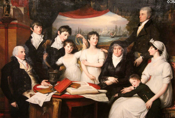 The Hope Family painting (1802) by Benjamin West at Museum of Fine Arts. Boston, MA.