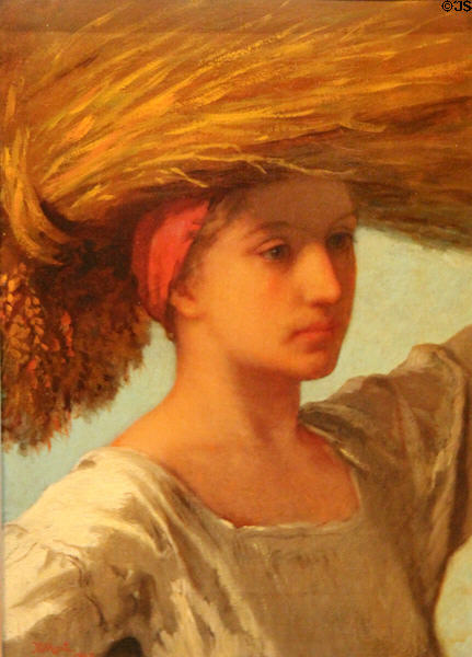 The Gleaner painting (1865) by William Morris Hunt at Museum of Fine Arts. Boston, MA.