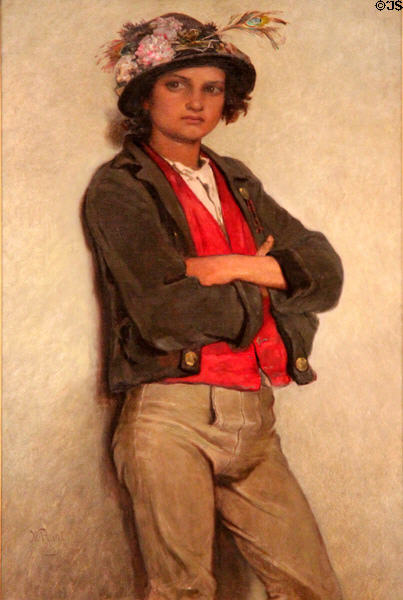 Italian Peasant Boy painting (1866) by William Morris Hunt at Museum of Fine Arts. Boston, MA.