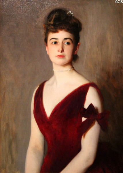 Mrs. Charles E. Inches (Louise Pomeroy) portrait (1887) by John Singer Sargent at Museum of Fine Arts. Boston, MA.