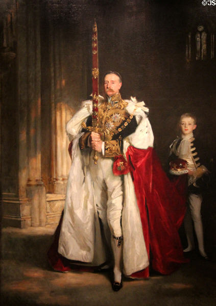 Charles Stewart, 6th Marquess of Londonderry at the Coronation of King Edward VII, August, 1902 painting (1904) by John Singer Sargent at Museum of Fine Arts. Boston, MA.