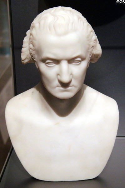 Marble bust of George Washington (1831) by Horatio Greenough at Museum of Fine Arts. Boston, MA.