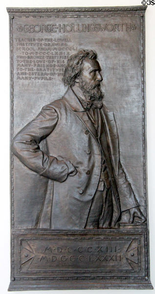Bronze plaque (1893) of George Hollingsworth by Augustus Saint-Gaudens at Museum of Fine Arts. Boston, MA.