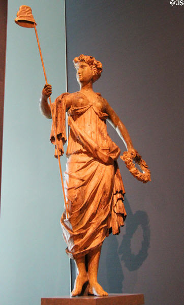 Carved figure of liberty (c1790-99) from MA at Museum of Fine Arts. Boston, MA.