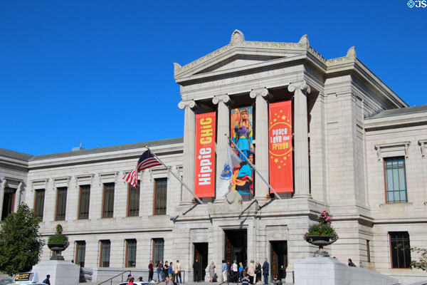 Facade of Museum of Fine Arts. Boston, MA.