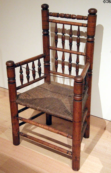 Great chair (c1640-60) from Plymouth, MA at Museum of Fine Arts. Boston, MA.