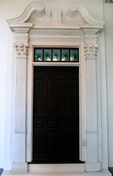 Doorway (1742) from Sparhawk house of Kittery, ME at Museum of Fine Arts. Boston, MA.