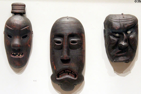 Kalaallit Nunaat masks (c1930-40) from Greenland at Museum of Fine Arts. Boston, MA.
