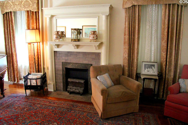 Parlor fireplace at John F. Kennedy NHS. Boston, MA.
