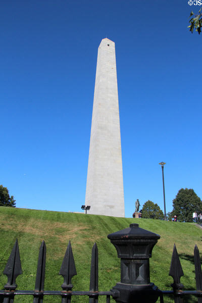 Bunker Hill Monument marking Revolutionary Battle of June 17, 1770 (built 1825-43) located on Breed's Hill where battle was actually fought. Boston, MA.