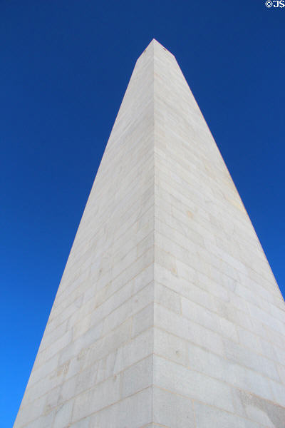 Granite tower of Bunker Hill Monument where patriots showed they were willing to fight the British even as they were defeated. Boston, MA.