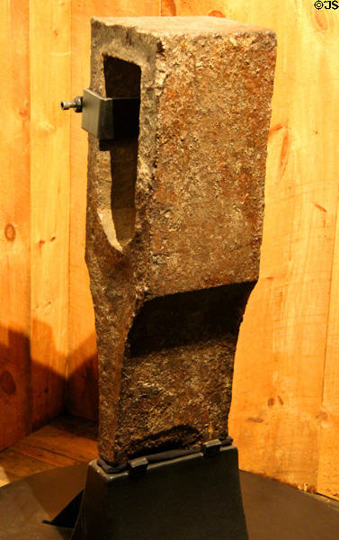Forge hammer excavated from Saugus Iron Works. Boston, MA.