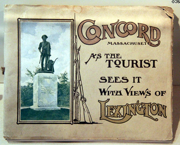 Historical booklet of tourist views of Concord & Lexington (1908) at Concord Museum. Concord, MA.