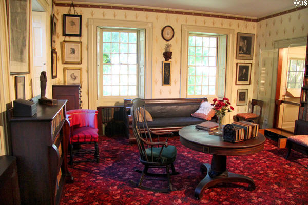 Ralph Waldo Emerson's study (as it was in 1882) moved to Concord Museum. Concord, MA.
