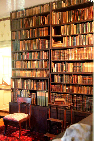 Books from Ralph Waldo Emerson's study (c1882) at Concord Museum. Concord, MA.