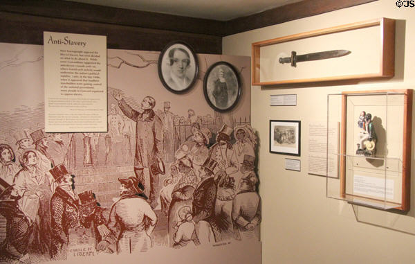 Anti-slavery display at Concord Museum. Concord, MA.