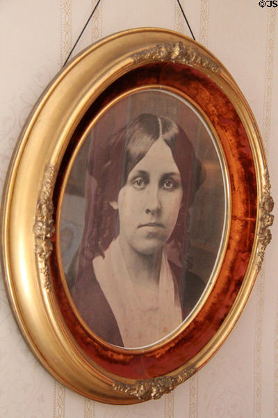 Portrait of Louisa May Alcott at Orchard House. Concord, MA.