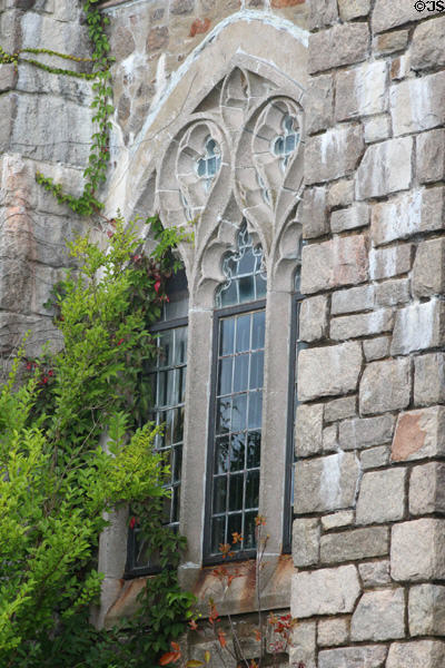 Gothic window at Hammond Castle Museum. Gloucester, MA.