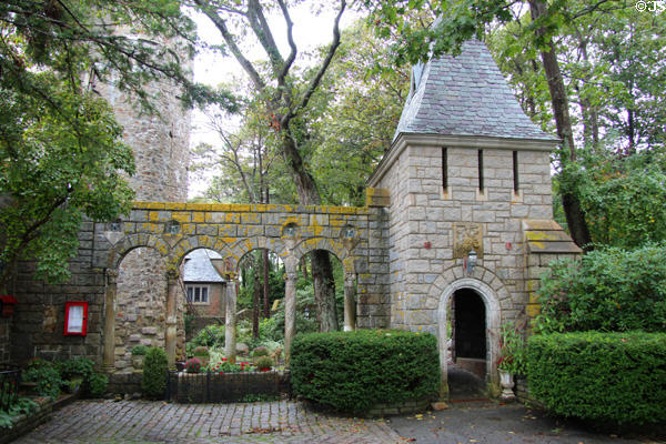 Garden at Hammond Castle Museum. Gloucester, MA.