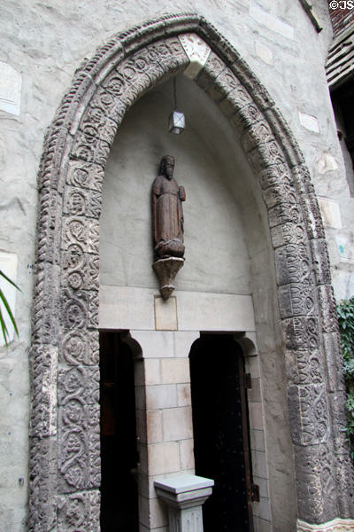 Gothic arch at Hammond Castle Museum. Gloucester, MA.